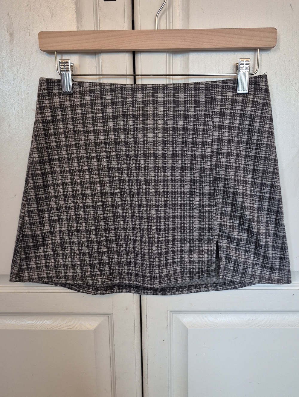 Classic Black and White Plaid Mini Skort